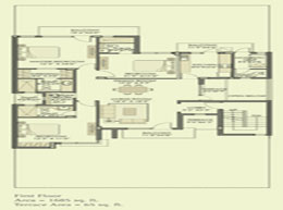 Floor Plans Second Floor 	:	Area - 1685 sq. ft.