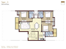 Floor Plans Second Floor :	200.00 sq. mt. (2158.8 sq. ft.)